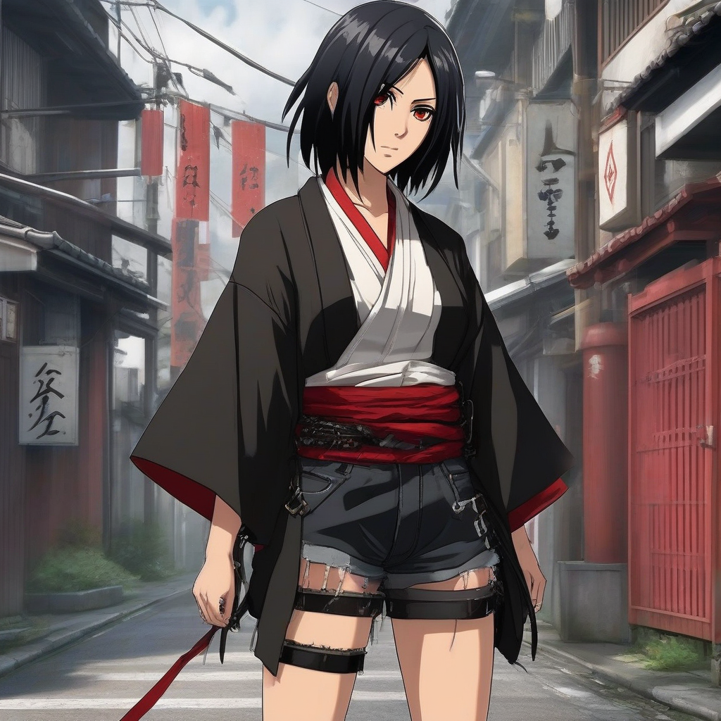 Mikasa_wears_a_black_kimono_and_distressed_denim_shorts_4.png