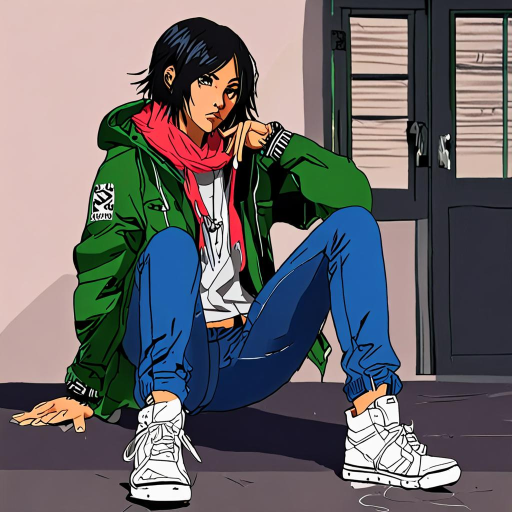 Mikasa_wears_a_black_windbreaker_denim_jeans_and_chunky_sneakers_3.png