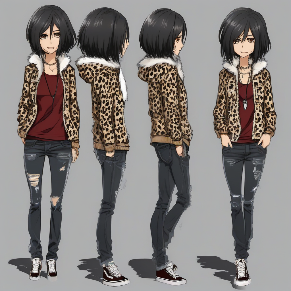 Mikasa_wears_a_leopard_print_jacket_jeans_and_Vans_sneakers_4.png