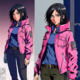 Mikasa_wears_a_neon_pink_jacket_distressed_jeans_and_Vans_sneakers_1_small.png