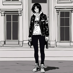 Mikasa_wears_a_streetwear_outfit_including_denim_jeans_a_graphic_tee_and_a_leather_jacket_3_small.png