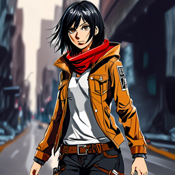 Mikasa_wears_a_streetwear_outfit_with_a_graphic_tee_denim_jeans_and_sneakers_1_small.png