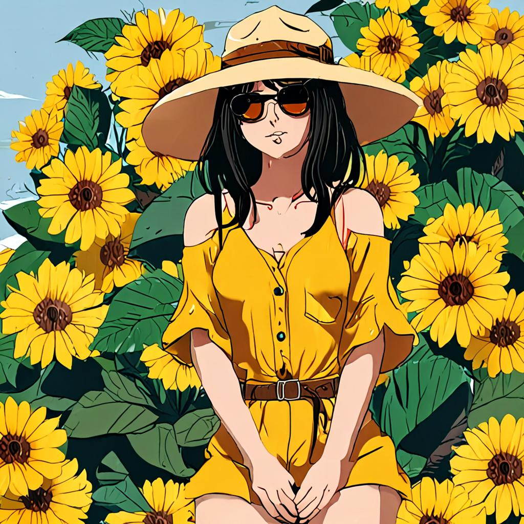 Mikasa_wears_a_yellow_floral_romper_and_sunglasses_3.png