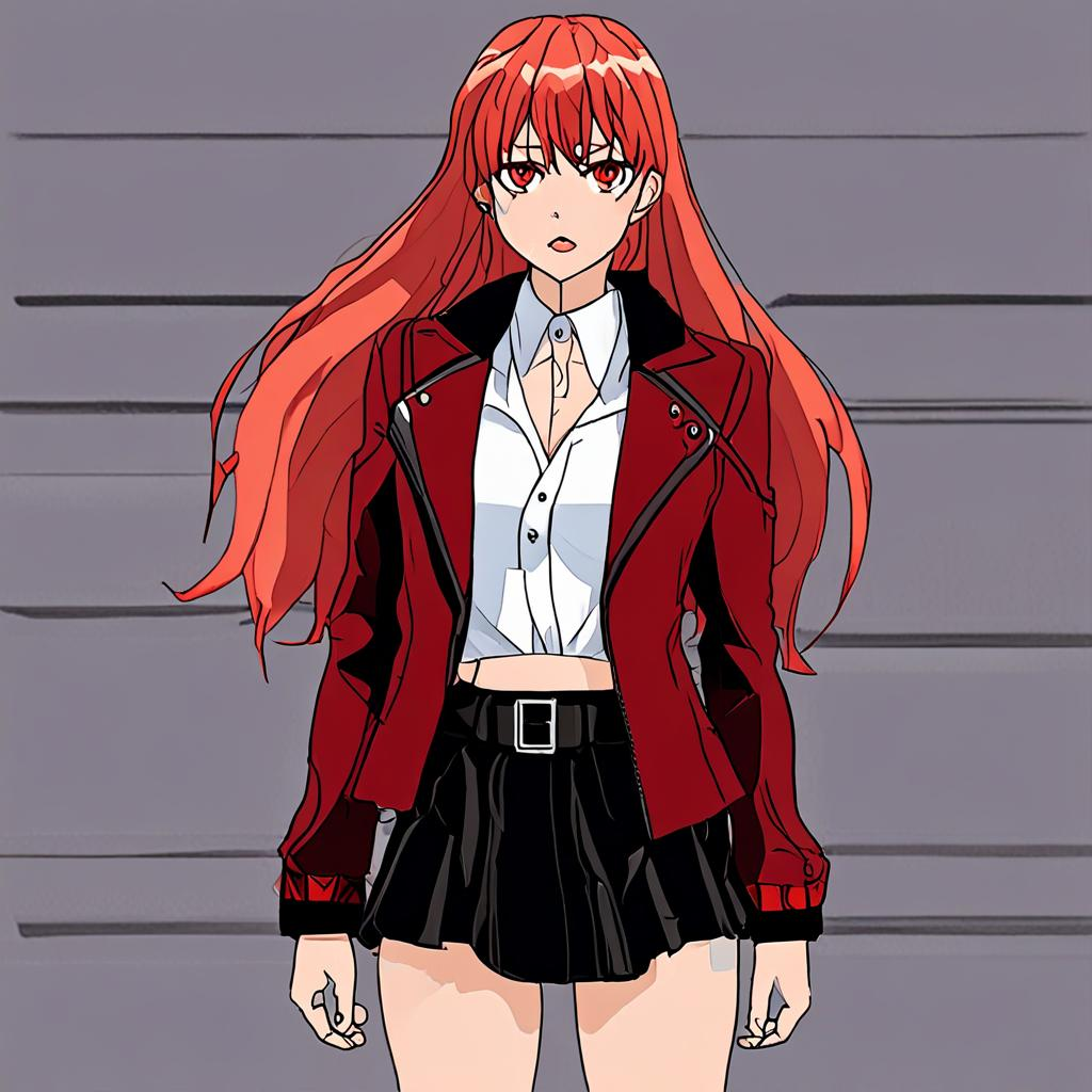 Asuka_wears_a_black_leather_jacket_burgundy_skirt_and_boots_3.png