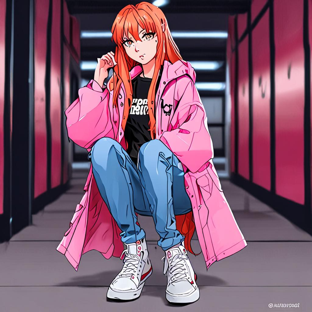Asuka_wears_a_pink_jacket_distressed_jeans_and_Vans_sneakers_3.png