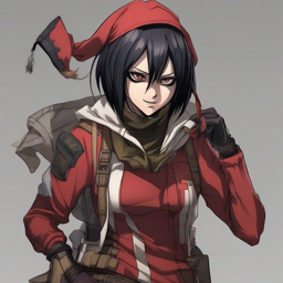 Mikasa_Ackerman_wears_a_Harley_Quinn-inspired_jester_outfit_2_small.png