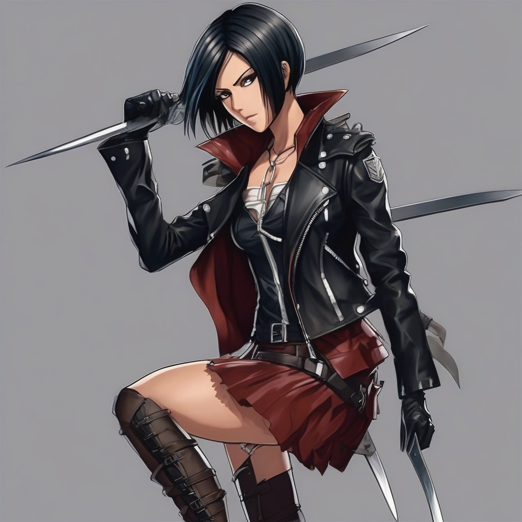 Mikasa_Ackerman_wears_a_black_leather_jacket_and_red_dress_4.png