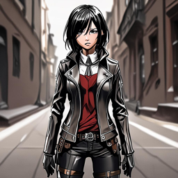 Mikasa_Ackerman_wears_a_black_leather_jacket_skirt_and_band_tee_1_small.png