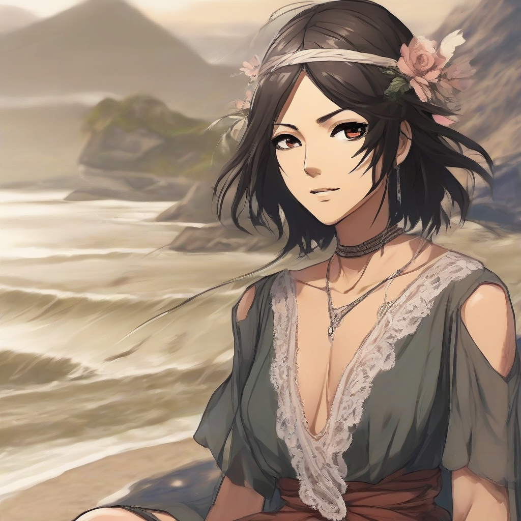 Mikasa_Ackerman_wears_a_bohemian-inspired_floral_maxi_dress_4.png