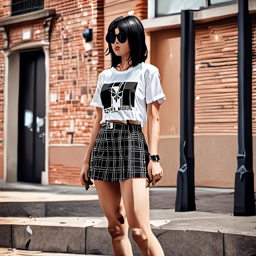 Mikasa_Ackerman_wears_a_graphic_t-shirt_plaid_skirt_and_Vans_sneakers_3_small.png