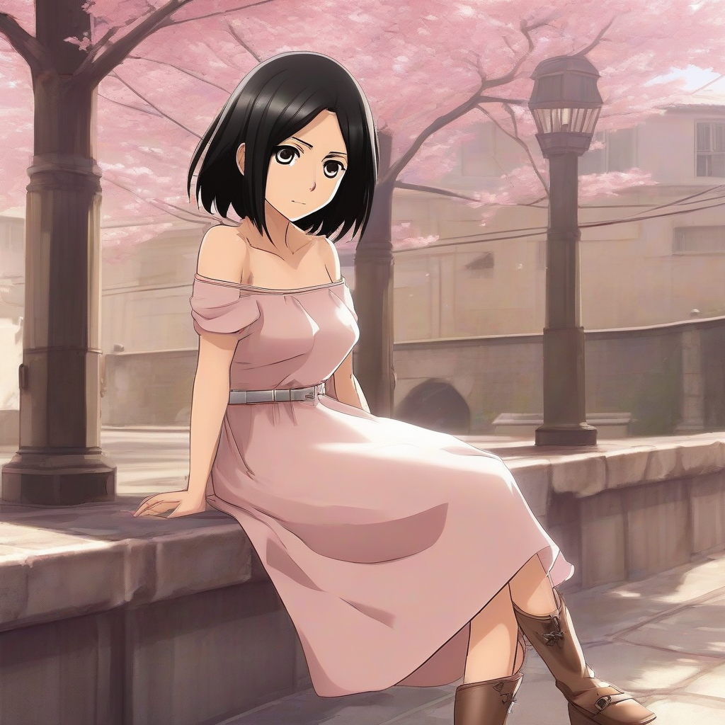 Mikasa_Ackerman_wears_a_pastel_pink_sundress_4.png