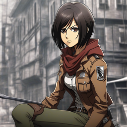 Mikasa_Ackerman_wears_a_pink_leather_jacket_distressed_denim_shorts_and_Vans_sneakers_2_small.png