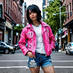 Mikasa_Ackerman_wears_a_pink_leather_jacket_distressed_denim_shorts_and_Vans_sneakers_3_small.png