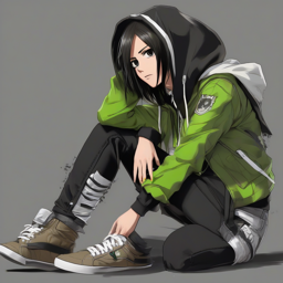 Mikasa_Ackerman_wears_a_trendy_outfit_with_a_hoodie_jeans_and_sneakers_2_small.png