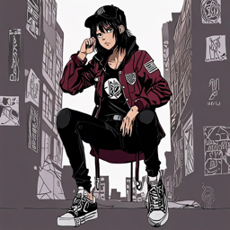 Mikasa_wears_a_black_graphic_t-shirt_distressed_jeans_and_Vans_sneakers_3_small.png