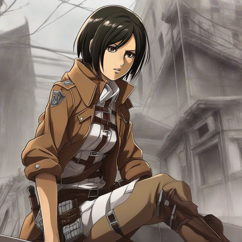 Mikasa_wears_a_black_leather_jacket_and_red_plaid_skirt_2.png