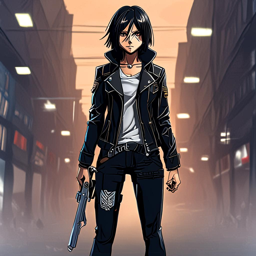 Mikasa_wears_a_black_leather_jacket_denim_jeans_and_Vans_sneakers_1_small.png