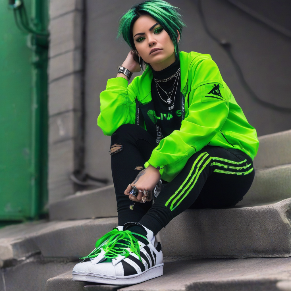 Mikasa_wears_a_bold_black_and_neon_green_streetwear_outfit_4.png