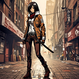 Mikasa_wears_a_plaid_jacket_and_denim_jeans_with_Vans_sneakers_1_small.png