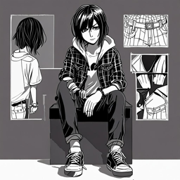 Mikasa_wears_a_trendy_outfit_with_plaid_shirt_jeans_and_Vans_3_small.png
