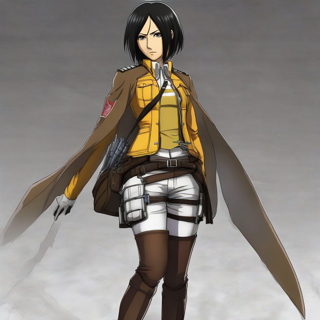 Mikasa_wears_a_yellow_jumpsuit_and_sneakers_2.png