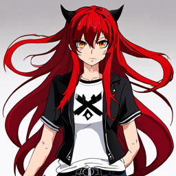 Rias_Gremory_wears_a_black_graphic_t-shirt_and_distressed_jeans_1_small.png