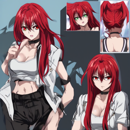 Rias_Gremory_wears_a_black_graphic_t-shirt_and_distressed_jeans_2_small.png