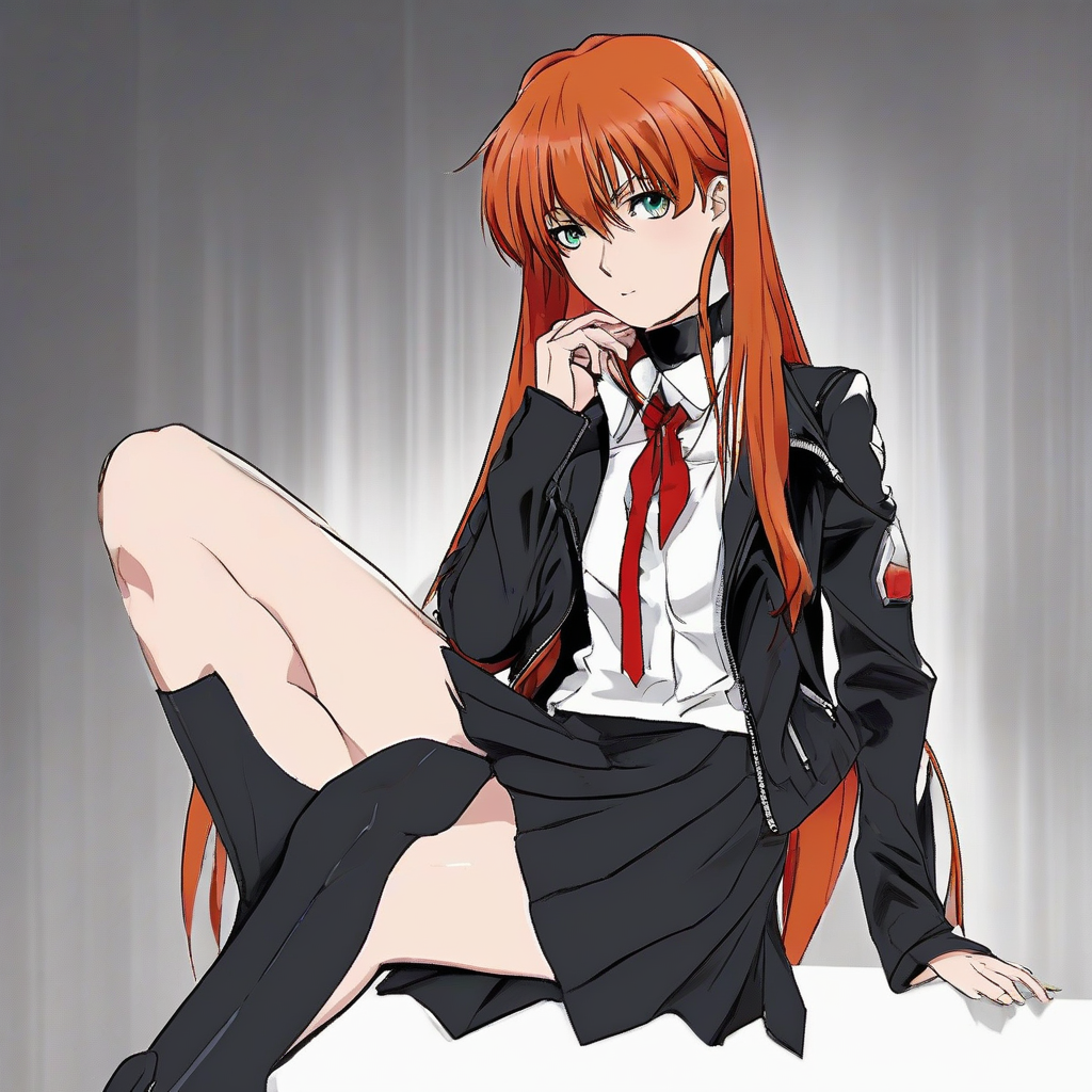 Asuka_wears_a_leather_jacket_white_blouse_and_mini_skirt_4.png