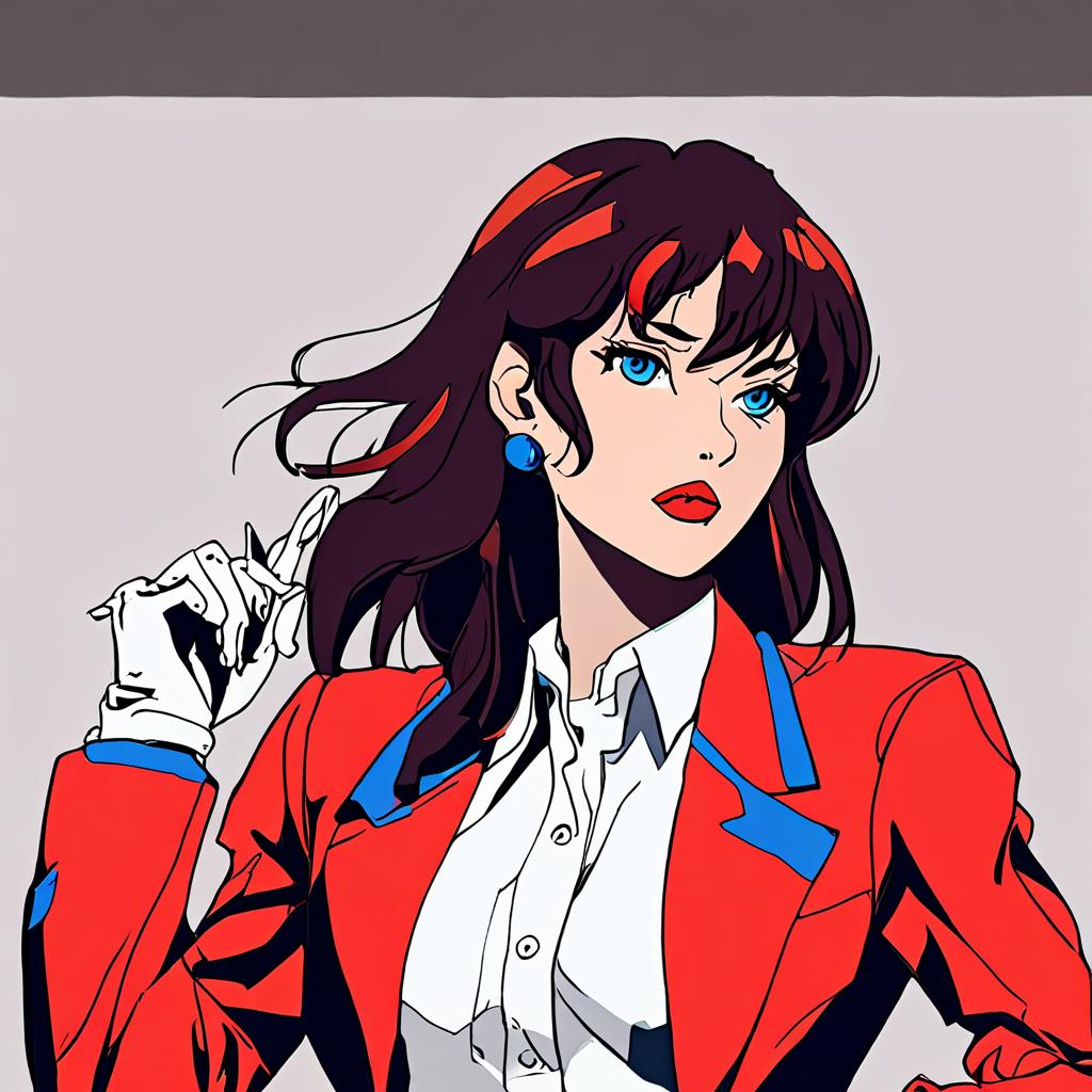 Asuka_wears_an_80s-inspired_power_suit_3.png