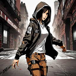 Mikasa_Ackerman_wears_a_black_hoodie_distressed_jeans_and_neon_sneakers_1_small.png
