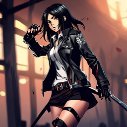 Mikasa_Ackerman_wears_a_black_leather_jacket_skirt_and_combat_boots_3_small.png