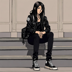 Mikasa_Ackerman_wears_an_all-black_streetwear_outfit_with_a_denim_jacket_and_Vans_sneakers_3_small.png