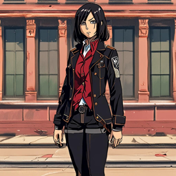 Mikasa_wears_a_black_and_white_graphic_t-shirt_distressed_jeans_and_combat_boots_1_small.png