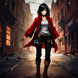 Mikasa_wears_a_black_graphic_t-shirt_denim_jeans_and_Vans_sneakers_1_small.png