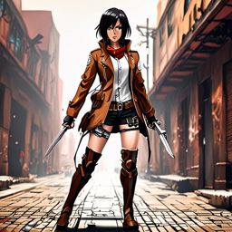 Mikasa_wears_a_graphic_tee_plaid_skirt_and_combat_boots_1_small.png