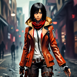 Mikasa_wears_a_pink_jacket_black_skirt_and_sneakers_1_small.png