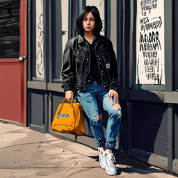 Mikasa_wears_a_streetwear_outfit_with_denim_and_a_graphic_tee_3_small.png