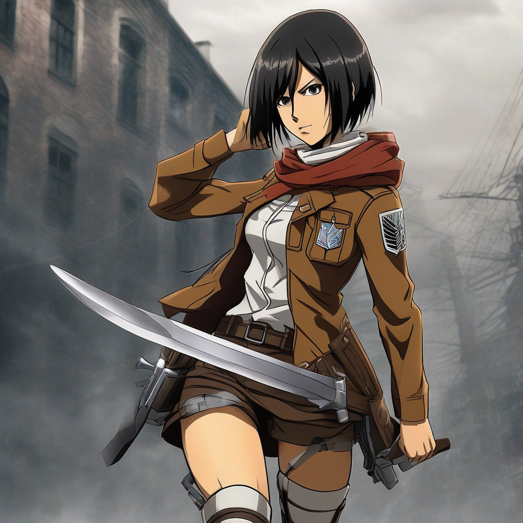 Mikasa_wears_black_leather_pants_plaid_shirt_and_combat_boots_2.png