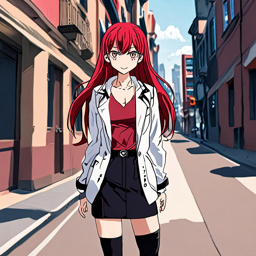 Rias_Gremory_wears_a_black_graphic_tee_distressed_denim_jeans_and_a_hot_pink_denim_jacket_1_small.png