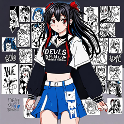 Rias_Gremory_wears_a_black_tee_blue_skirt_and_chunky_sneakers_3_small.png