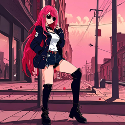Rias_Gremory_wears_a_pink_windbreaker_and_distressed_denim_skirt_3_small.png