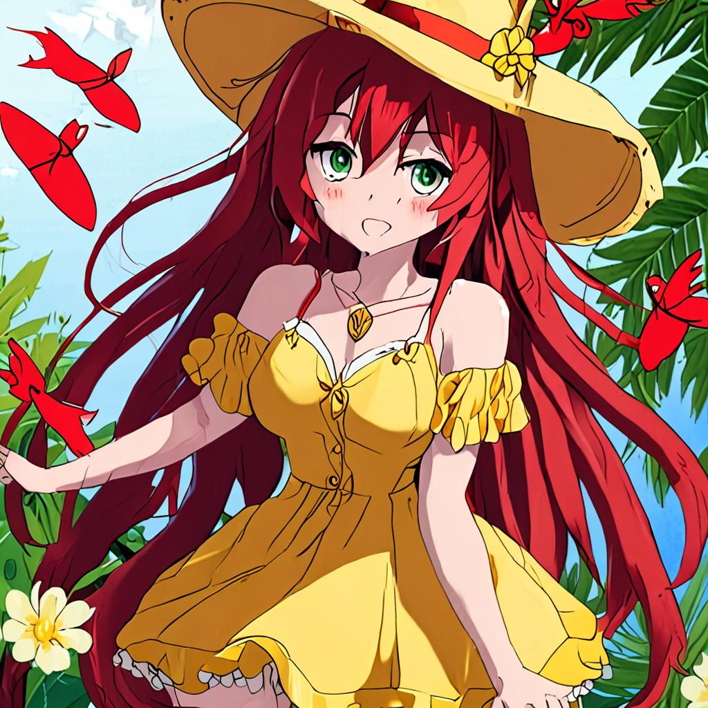 Rias_Gremory_wears_a_yellow_sundress_and_sandals_3.png