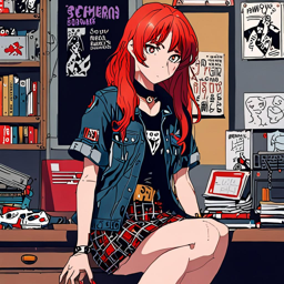 Asuka_wears_a_black_graphic_t-shirt_plaid_skirt_and_denim_jacket_3_small.png