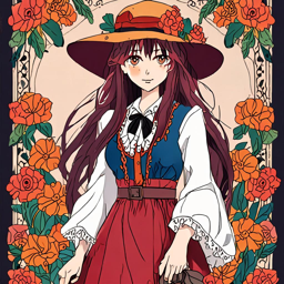 Asuka_wears_a_bohemian_outfit_with_a_floral_dress_and_boots_3_small.png