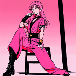 Asuka_wears_a_neon_pink_kimono_black_leather_pants_and_combat_boots_3_small.png