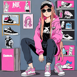 Asuna_Yuuki_wears_a_black_tee_pink_hoodie_distressed_jeans_and_Vans_sneakers_3_small.png