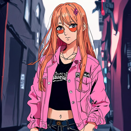 Asuna_Yuuki_wears_a_streetwear_outfit_with_a_graphic_tee_ripped_jeans_and_a_hot_pink_denim_jacket_3_small.png