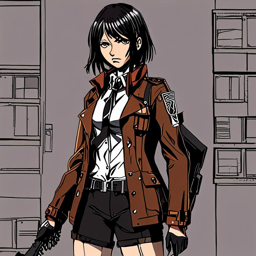 Mikasa_Ackerman_wears_a_black_dress_with_a_plaid_pattern_and_bold_pink_sneakers_1_small.png