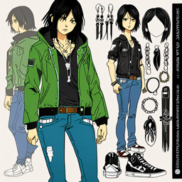 Mikasa_Ackerman_wears_a_bold_outfit_with_a_graphic_tee_distressed_jeans_and_metallic_sneakers_3_small.png