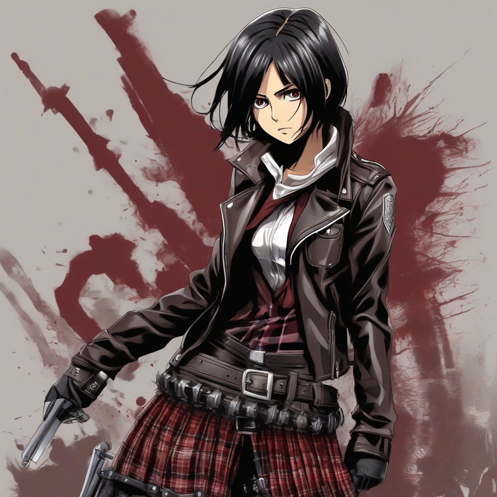 Mikasa_Ackerman_wears_a_leather_biker_jacket_and_plaid_skirt_4.png